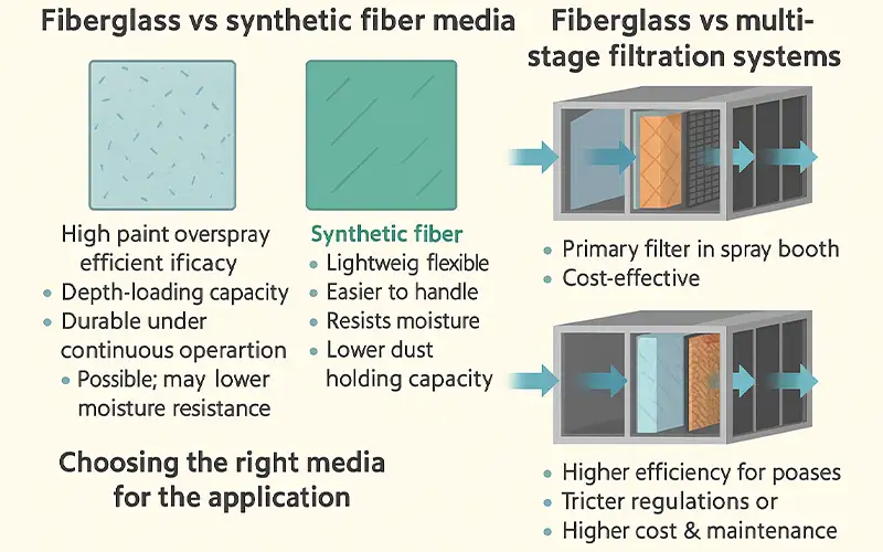 What Is Fiberglass Paint Stop Filter Media