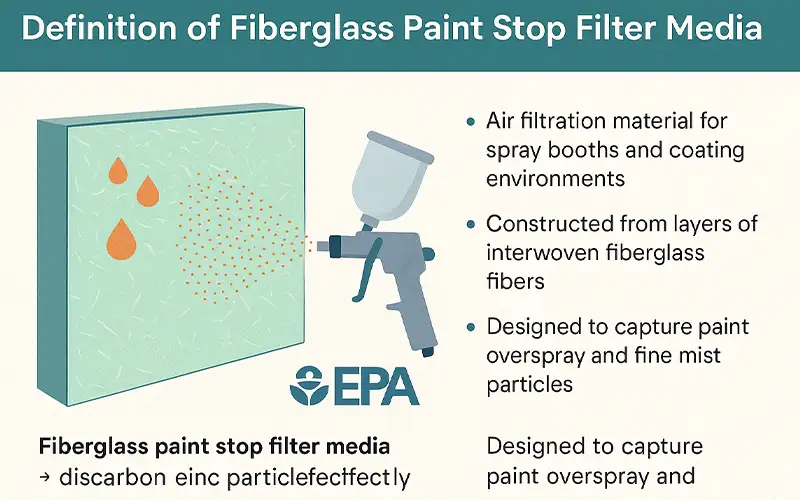 What Is Fiberglass Paint Stop Filter Media