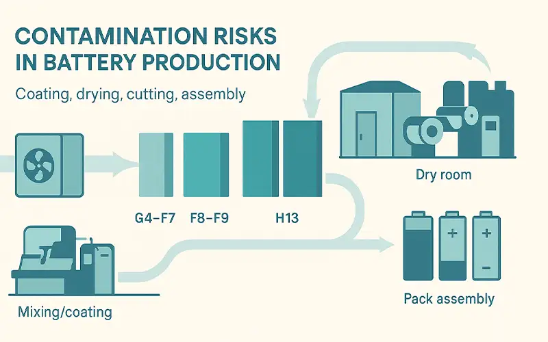 Air Filtration for Lithium Battery Production Safety