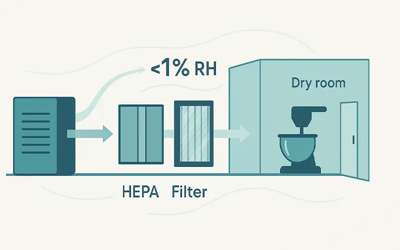 Air Filtration for Lithium Battery Production Safety