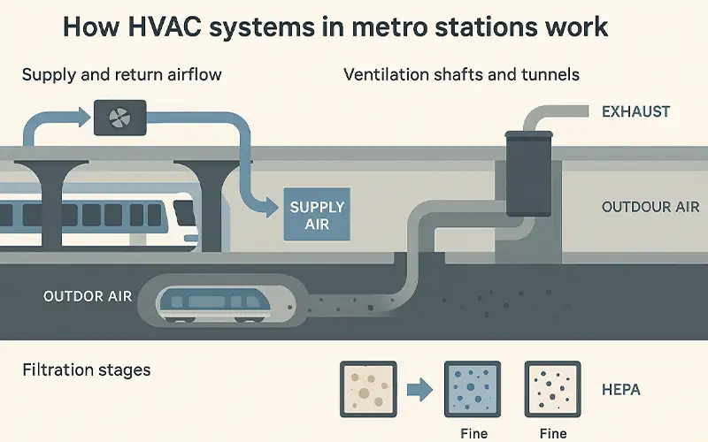 How HVAC Filters Improve Air Quality in Subway & Metro Stations